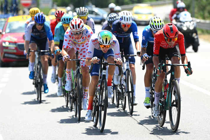 Die Ausreißergruppe bestand auf der 2. Etappe der Tour de France 2024 aus elf Fahrern