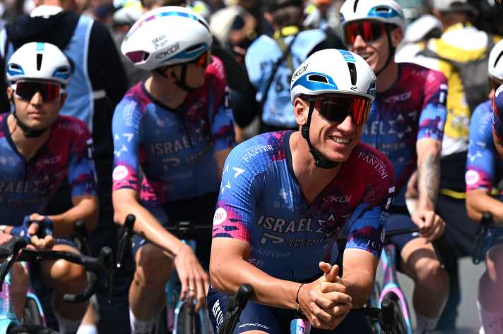 Ne veut pas que sa bonne humeur soit gâchée : Pascal Ackermann, qui a annoncé qu'il ne quitterait pas la France sans avoir remporté une étape.