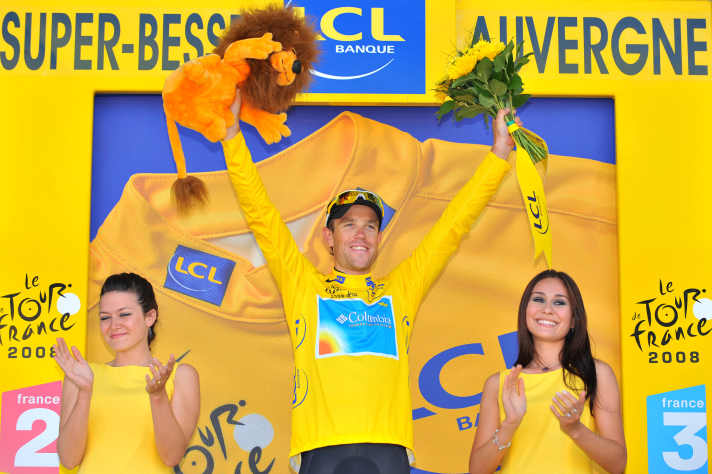 Kim Kirchen trug für vier Tage das Gelbe Trikot der Tour de France 2008.