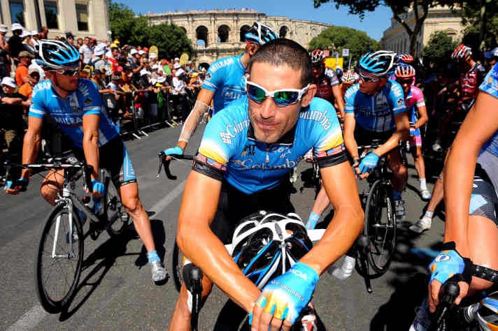 George Hincapie was the oldest rider in the Columbia squad at the time.