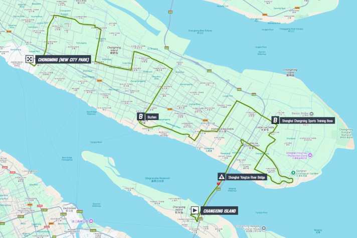 Tour of Chongming Island 2025 - Map 2nd stage