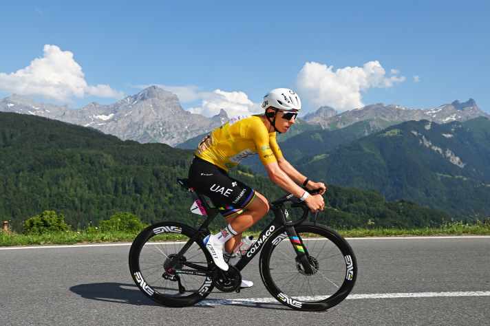 Topfavorit: Das Aero-Rad Y1Rs von Colnago könnte den nächsten Tour-Sieg einfahren, denn der Kapitän der UAE-Emirates-Mannschaft fuhr zuletzt kein anderes mehr