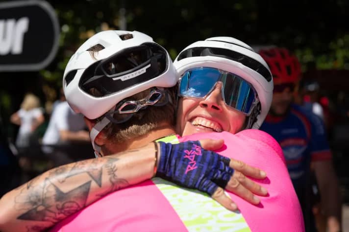 The joy after completing a stage is great. Even greater, of course, after crossing the finish line.