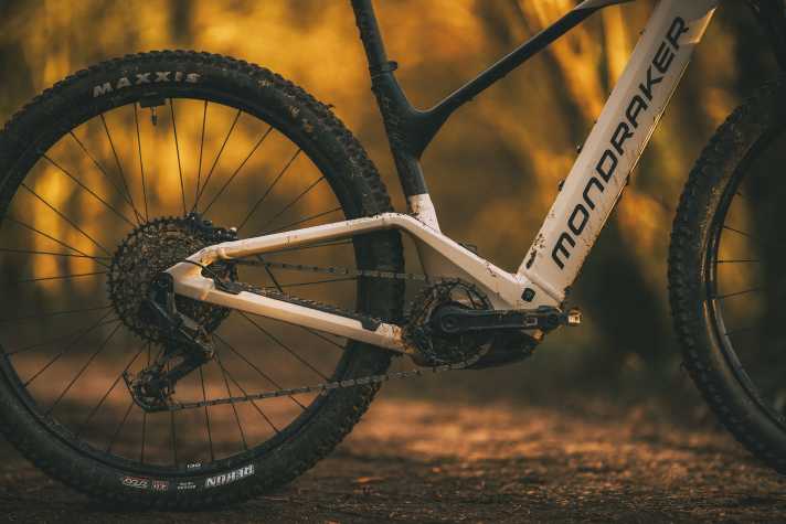 No, there is no suspended rear end here. However, the frame should still be particularly comfortable thanks to the special design.