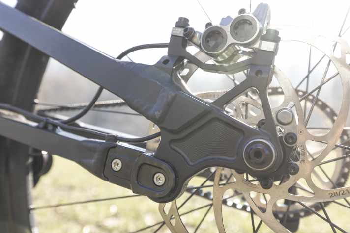 Flexible right down to the tips of your toes: The geometry can be extensively customised using so-called mutators on the chainstay (pictured below).