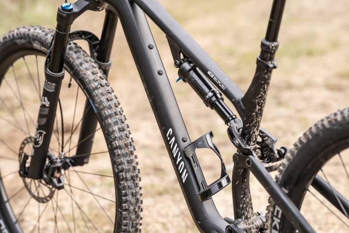 There is space for two bottle cages on the down tube.