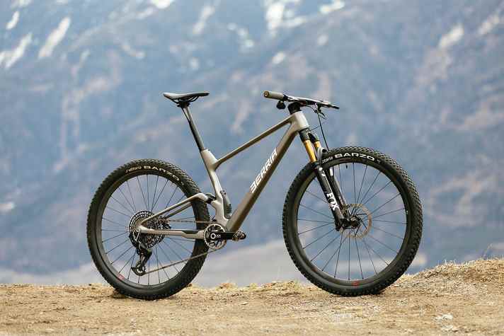 The Berria Mako conceals its shock inside the carbon frame.