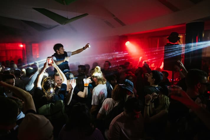 Party night on the Saturday of the festival.
