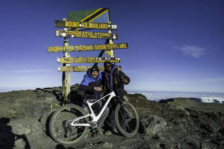The superlative "longest possible descent for mountain bikers" still needs to be nailed to the summit.