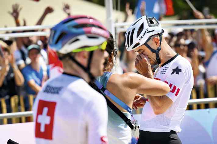 Bitter realisation: Swiss rider Nino Schurter had a pitch-black day and finished ninth, far below his expectations.