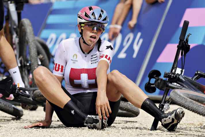 Große Enttäuschung: Beim Cross-Country-Rennen der Frauen reichte es für die Schweizerin Alessandra Keller nur für Rang 7.