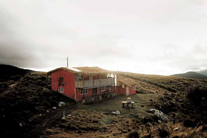 Unsere Hüttenunterkunft an der Ostflanke des Chimborazo.