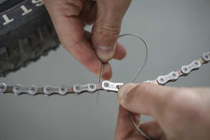 Threading the shift cable