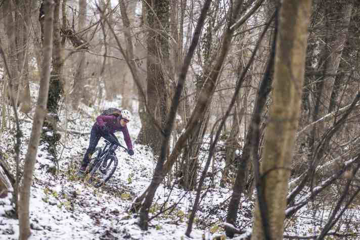 Schnee auf den Trails? Hierzulande inzwischen ein eher seltenes Bild