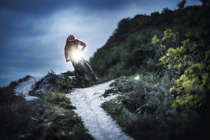 Modern e-bike lights have high and low beam - perfect for city and trail use