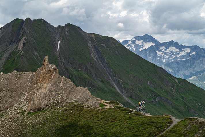 Cool! Papa sagt, diesen Trail über die Ochsenlenke haben noch nicht viele Biker gemacht.