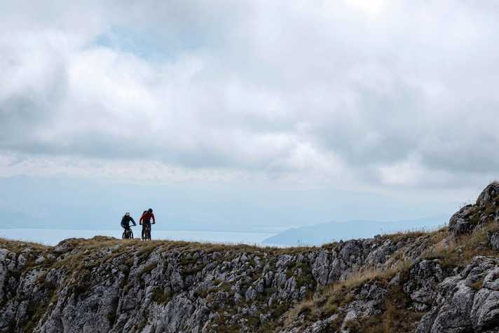 The finale, high above Lake Prespa: it is connected underground to Lake Ohrid, the oldest lake in Europe.