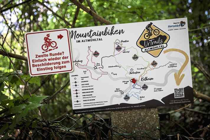 Das gesamte Tourennetz von Kelheim umfasst über 100 Kilometer. Die Trails sammelt man darin auf.