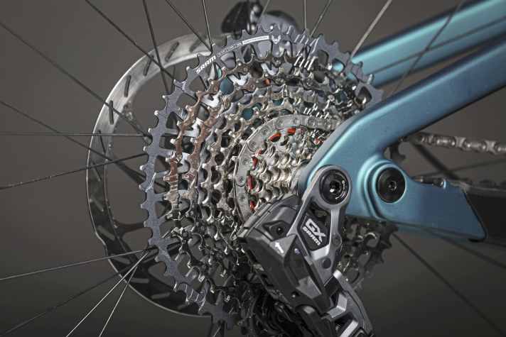 Das 21er-Ritzel (7. Ritzel von oben) ist rot markiert und dient in den allermeisten Fällen als Setup-Gang.