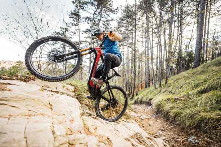 Bosch's E-MTB+ mode shines in technical uphill sections.