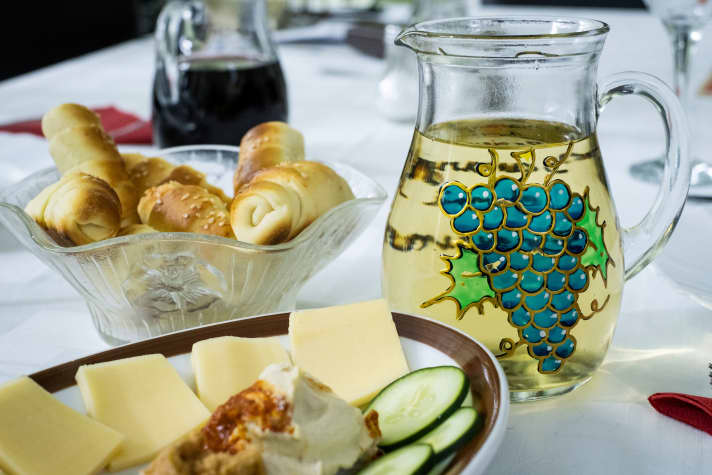 Hearty meal at the Baranjski Dvori inn