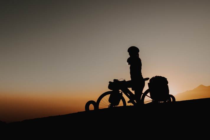 Romance: Wiebke experiences countless beautiful sunsets on her journey.