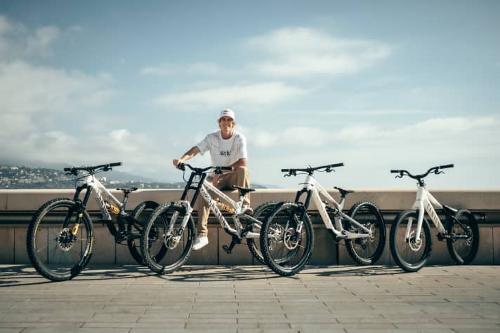 Wibmer and his bikes: almost half the Canyon product range