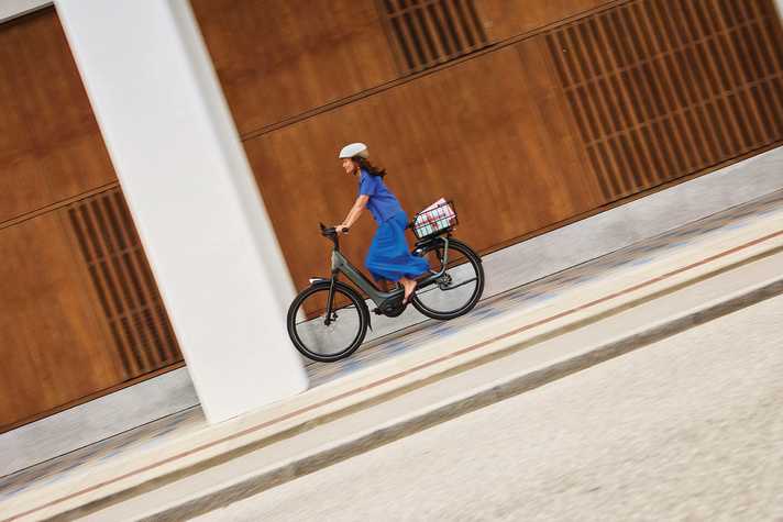 Mit Schwung unterwegs: Der Bosch-Motor kann mit verschiedenen Akku-Größen kombiniert werden für mehr Reichweite je nach Fahrweise und Geländeprofil.