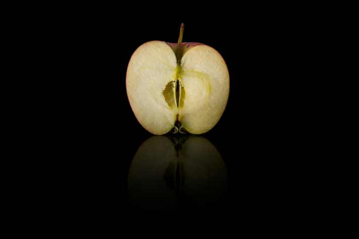 An apple after training acts like a car wash for stressed teeth.