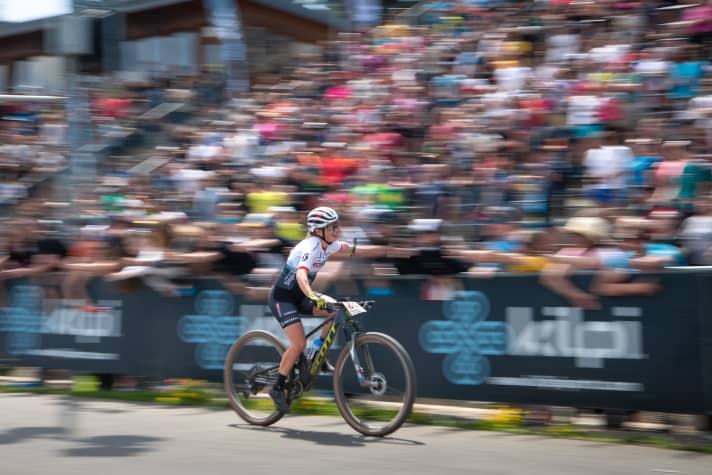 Celebrated by the fans: Nina Benz here in Nove Mesto.