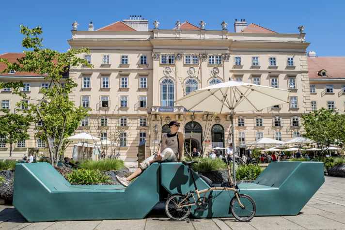 Kulturareal: Das Museums Quartier bietet neben 50 Kulturinitiativen, Kulinarik- und Shopping-Möglichkeiten auch Ruhe und Erholung.