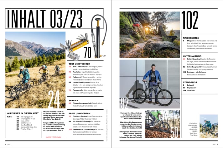 BIKE 03/2023 – Inhalt