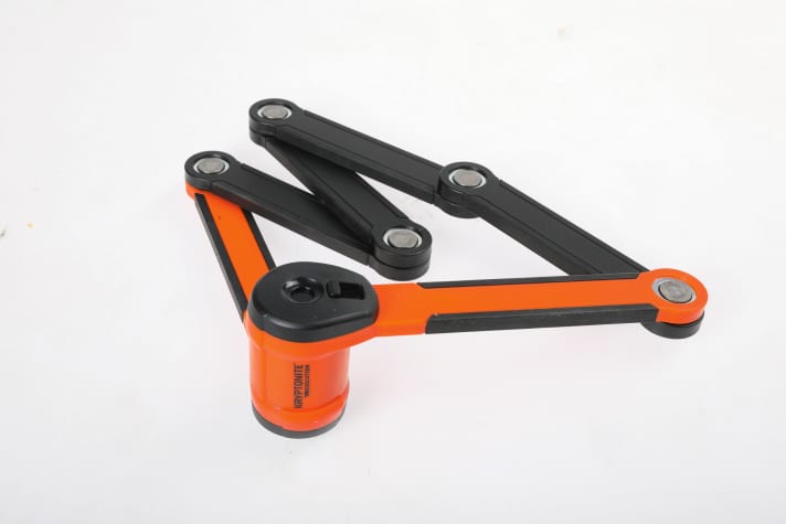 Kryptonite is known for its solid chain locks. However, the folding bike lock also impressed us in the test