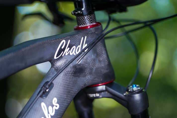 Rough charm: The carbon main frame is neatly finished, but its bare appearance exudes purism rather than a noble look.