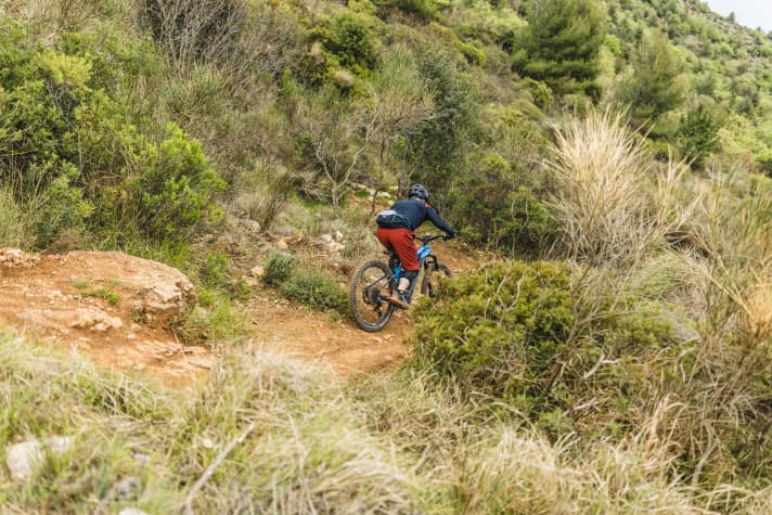 You cushion the landing with your legs.