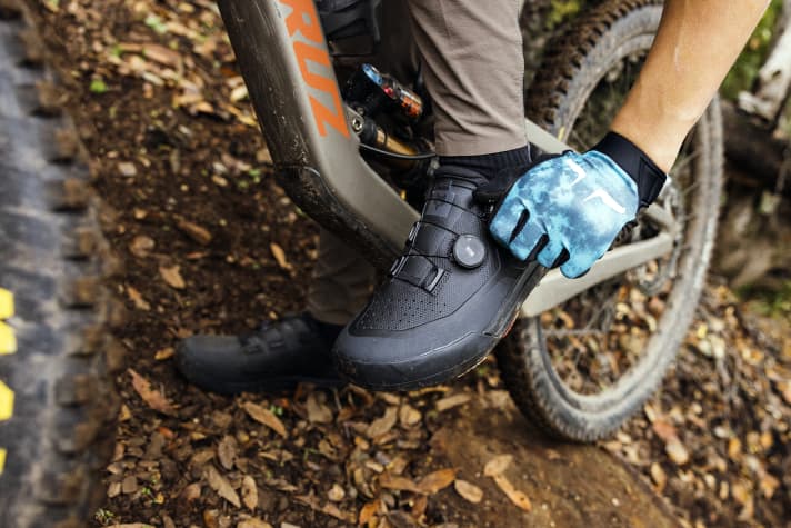 The Boa system allows the foot to be fixed quickly and securely in the shoe.