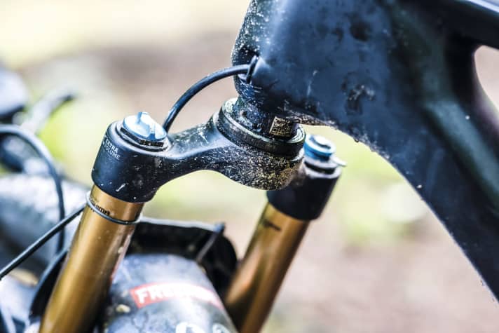   Cube Elite C68 SLT: The creaking of the headset could be remedied with a generous portion of grease. The bottom bracket, on the other hand, was worn out after 2000 kilometres.
