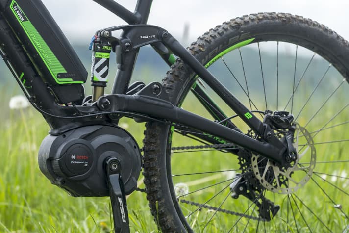 The complex articulated rear triangle with virtual pivot point (VPP) cuts a fine figure on the trail.