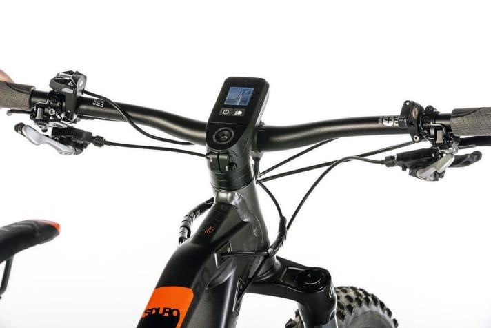   Haibike integriert das Yamaha-Display formschön in den Vorbau. Die Kontraste könnten besser sein!