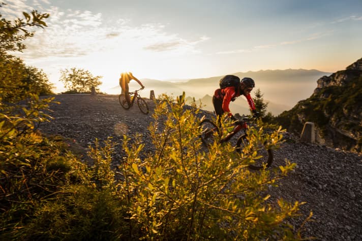   Sunrise on the Tramalzo Pass.
