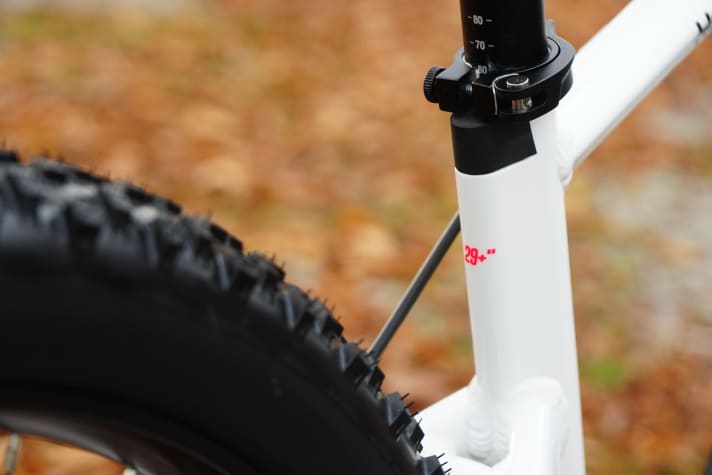   All for the looks: Husqvarna gives the LC models a teardrop-shaped seat tube, finely sealed with a cover cap.
