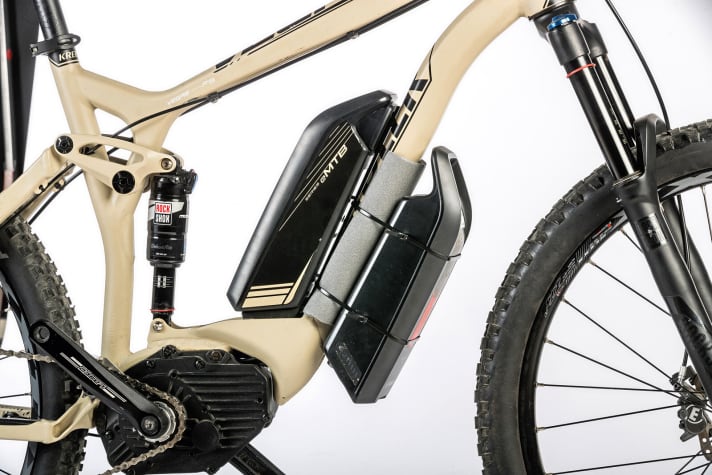   Spare battery on the frame