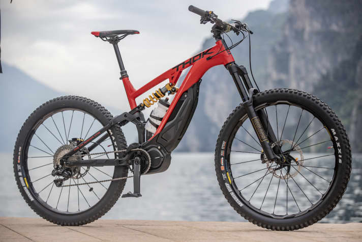   Beautifully Italian: The Thok Mig Anniversary is a racy special model with Öhlins suspension (160 mm) and Shimano XT Di2 gears. Cost of the high-end E-Enduro: 6790 euros.