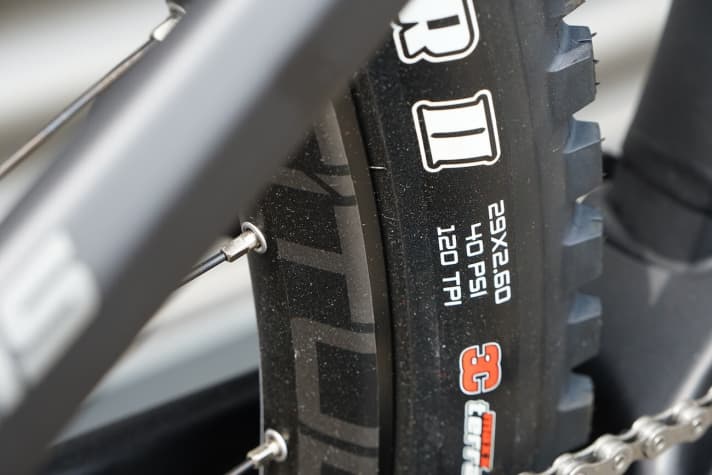   The size of choice: Centurion uses Maxxis Minion DHF/DHR II tyres with 29 x 2.6 inches on the Numinis Trail E.