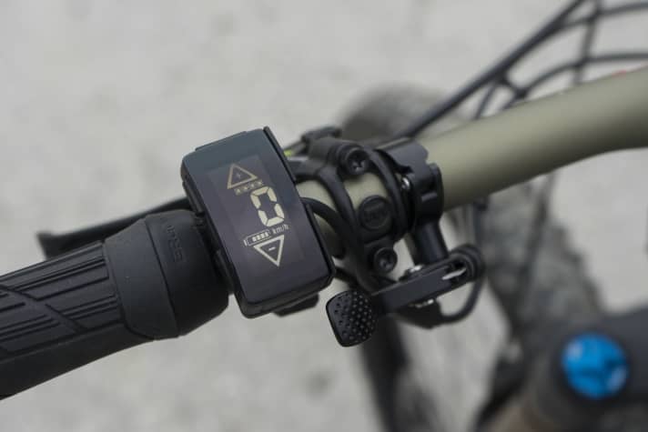   Simple, close to the handle and functional: the compact Brose display on the 2019 Nox e-MTBs.