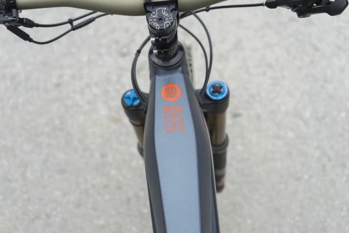   Typical of the new Nox models: the special shape of the top tube.