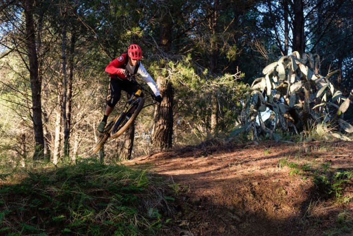   Auf welligen Trails im Hinterland von Barcelona konnten wir das Tazer einen ausgiebigen Tag und zwei Akkuladungen lang testen. Für ein E-MTB hat es einen angenehmen Spieltrieb.