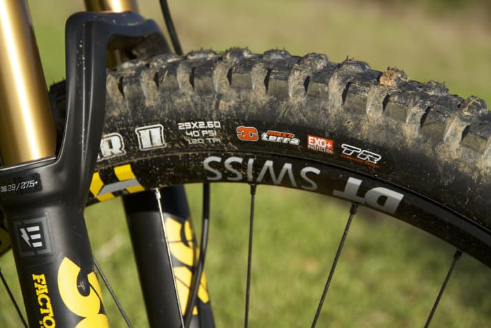   The Exo+ carcass from Maxxis is intended to provide additional puncture protection so that the Tazer can be ridden in a manner appropriate to the terrain.