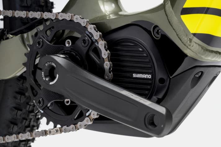   Shimano instead of Bosch. The Japanese drive system is used in the affordable aluminium motorcycles.