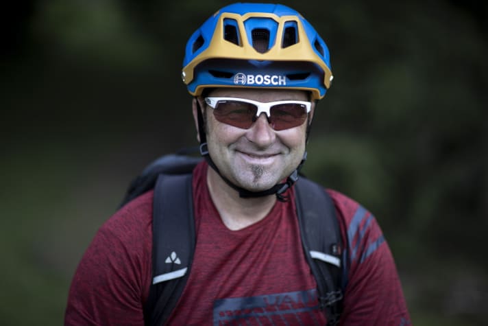   At Bosch, the man for the practical tests in the development phase: ex-trial pro Stefan Schlie.